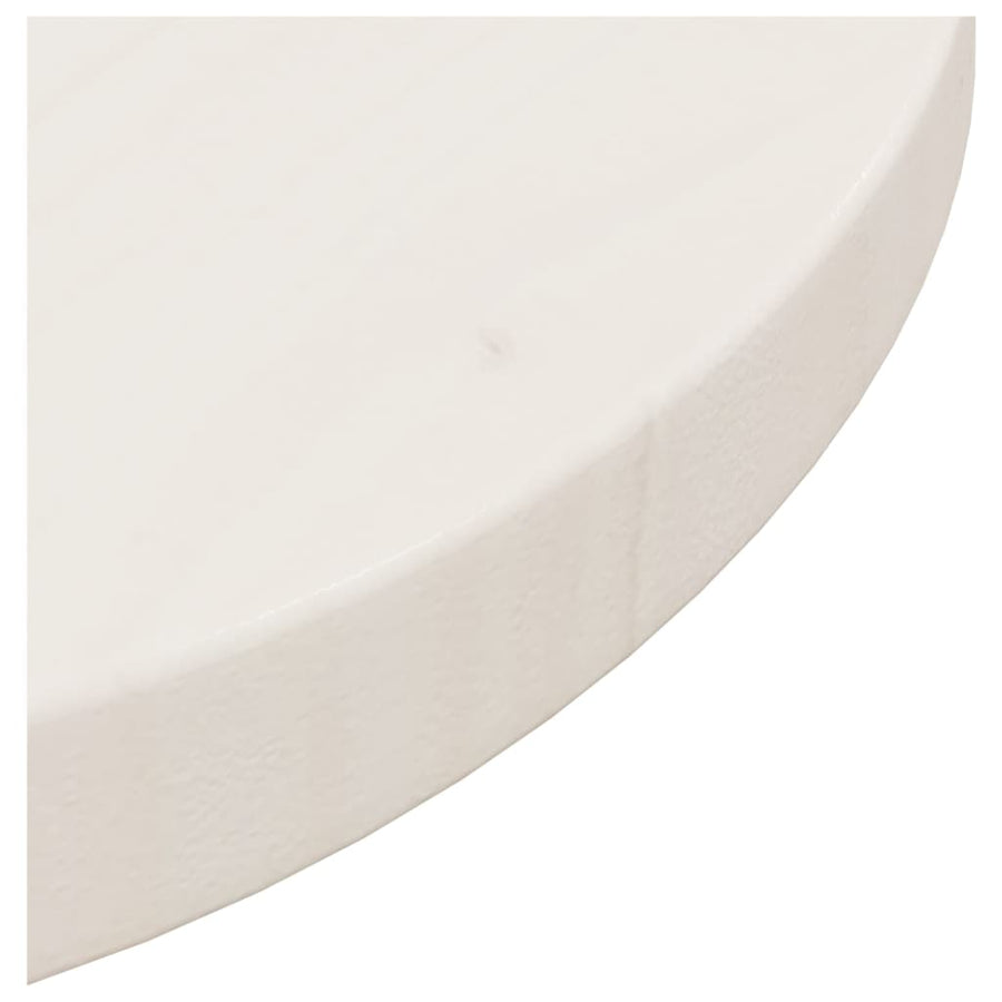 Tafelblad Ø30x2,5 cm massief grenenhout wit Ø 30 x 2.5 cm Wit