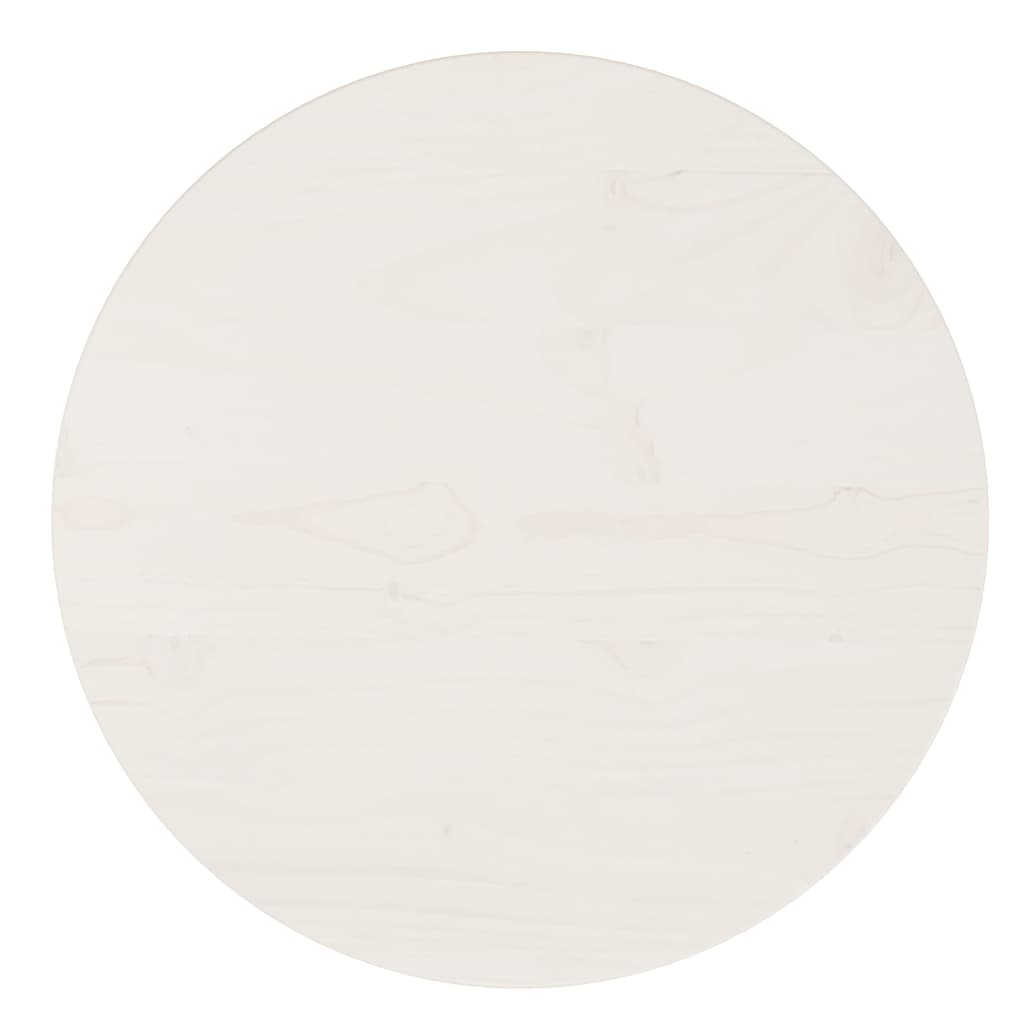 Tafelblad Ø40X2,5 Cm Massief Grenenhout Ø 40 x 2.5 cm Wit