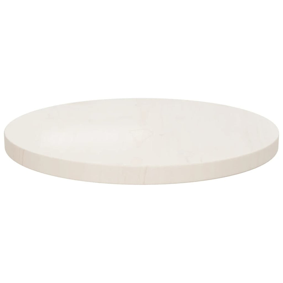 Tafelblad Ø40X2,5 Cm Massief Grenenhout Ø 40 x 2.5 cm Wit