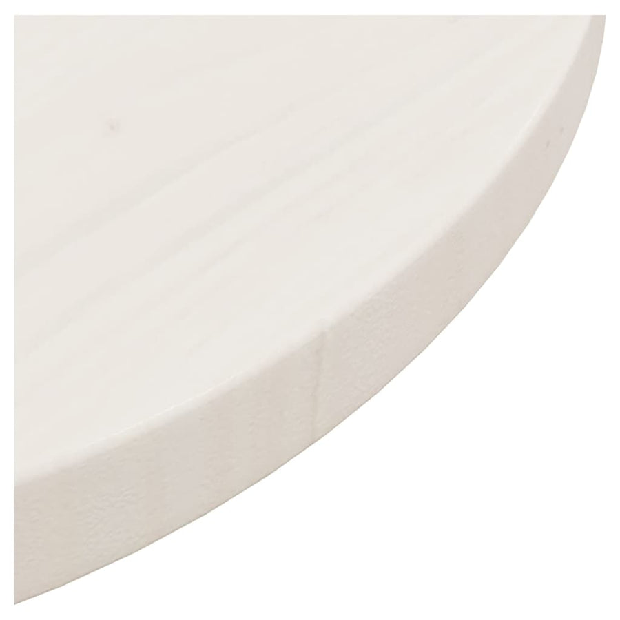 Tafelblad Ø40X2,5 Cm Massief Grenenhout Ø 40 x 2.5 cm Wit