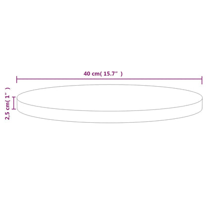 Tafelblad Ø40X2,5 Cm Massief Grenenhout Ø 40 x 2.5 cm Wit