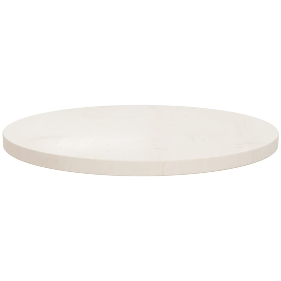 Tafelblad Ø50x2,5 cm massief grenenhout wit Ø 50 x 2.5 cm Wit