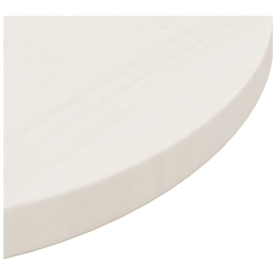 Tafelblad Ø50x2,5 cm massief grenenhout wit Ø 50 x 2.5 cm Wit