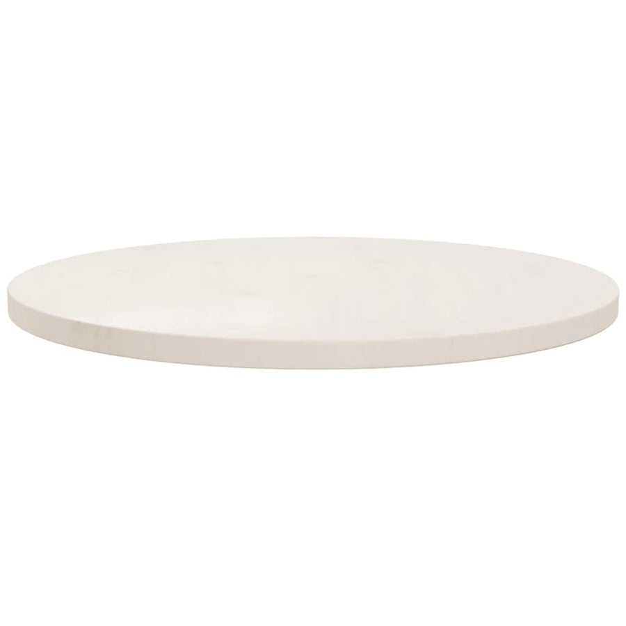 Tafelblad Ø60x2,5 cm massief grenenhout wit Ø 60 x 2.5 cm Wit