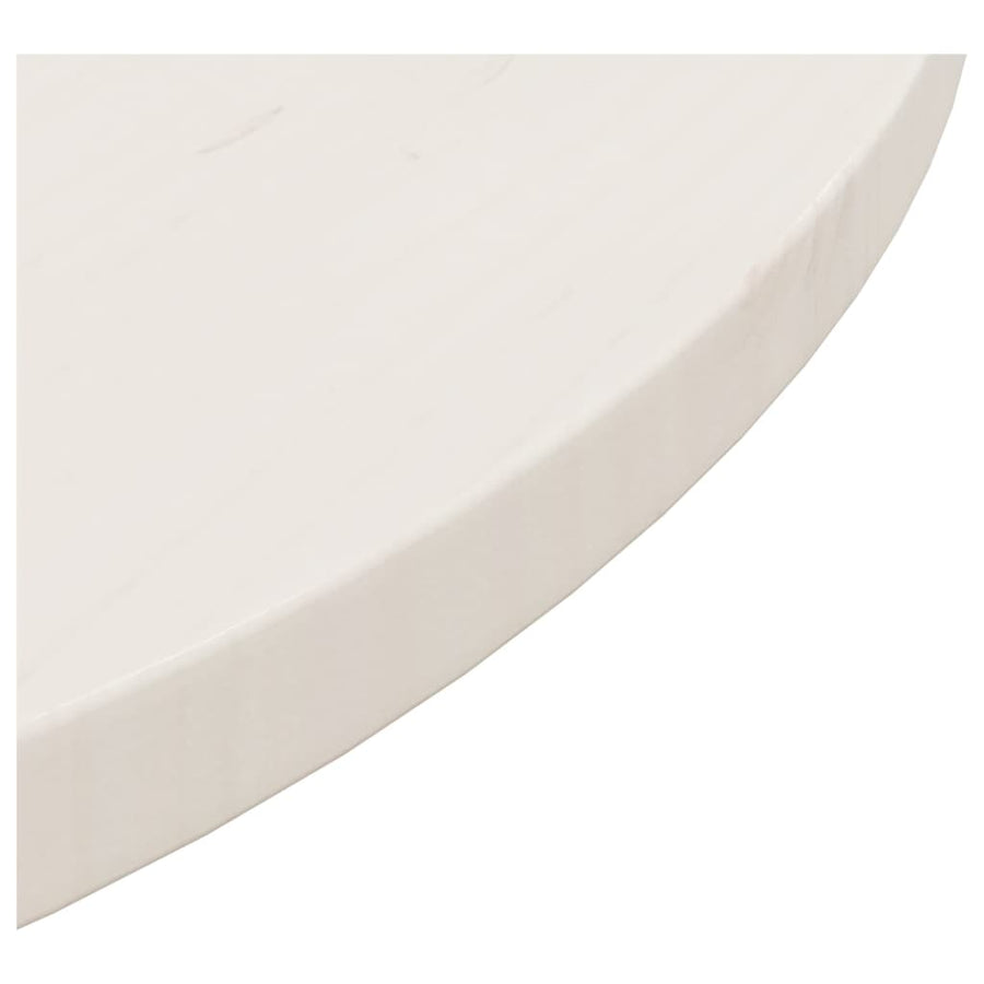 Tafelblad Ø60x2,5 cm massief grenenhout wit Ø 60 x 2.5 cm Wit
