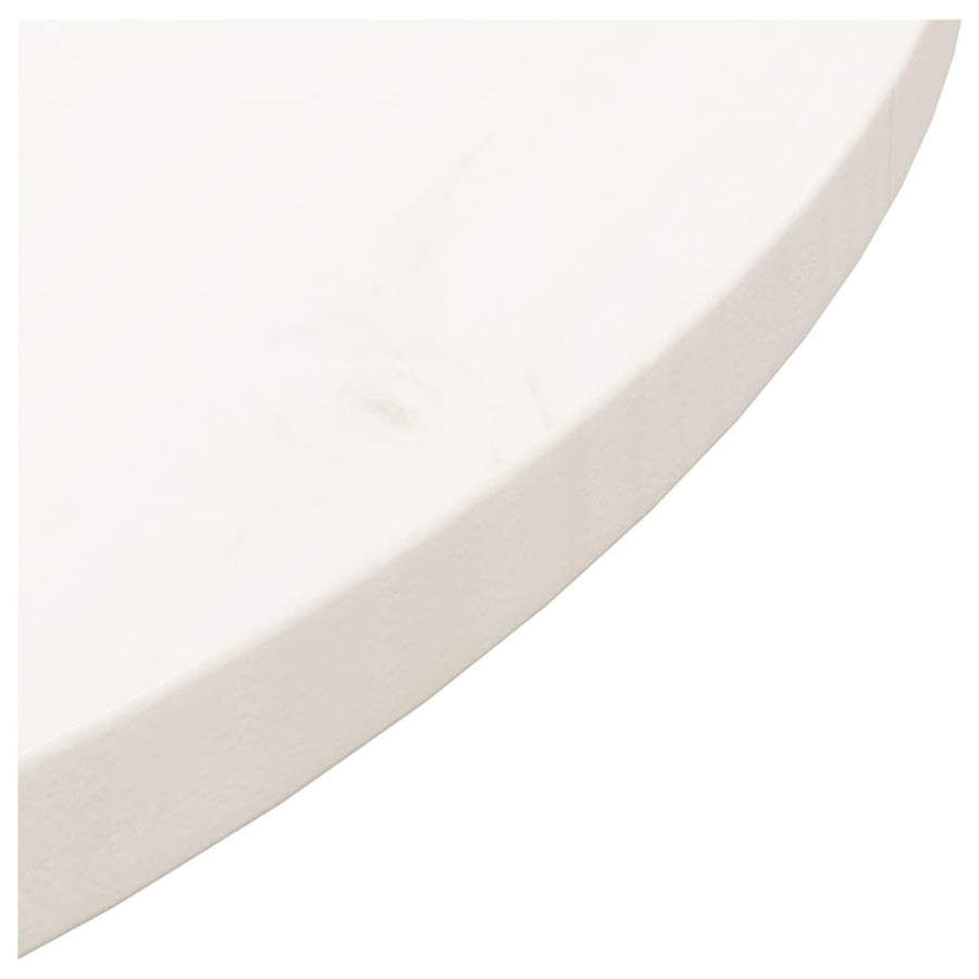 Tafelblad Ø70x2,5 cm massief grenenhout wit Ø 70 x 2.5 cm Wit