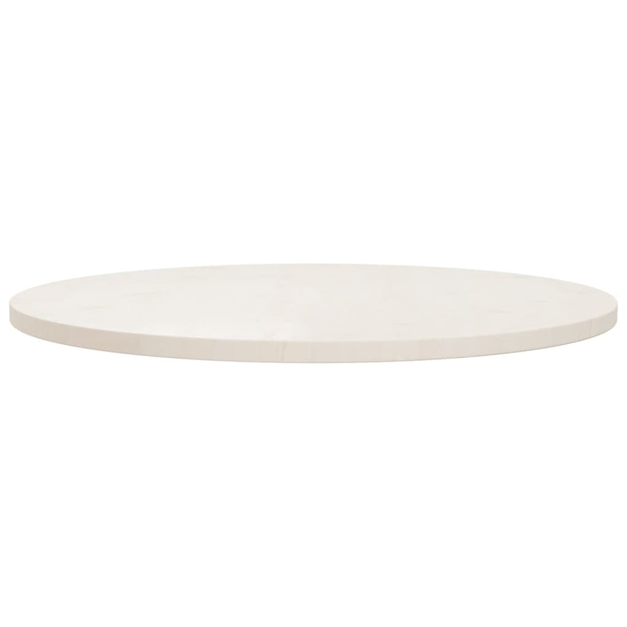 Tafelblad Ø80x2,5 cm massief grenenhout wit Ø 80 x 2.5 cm Wit