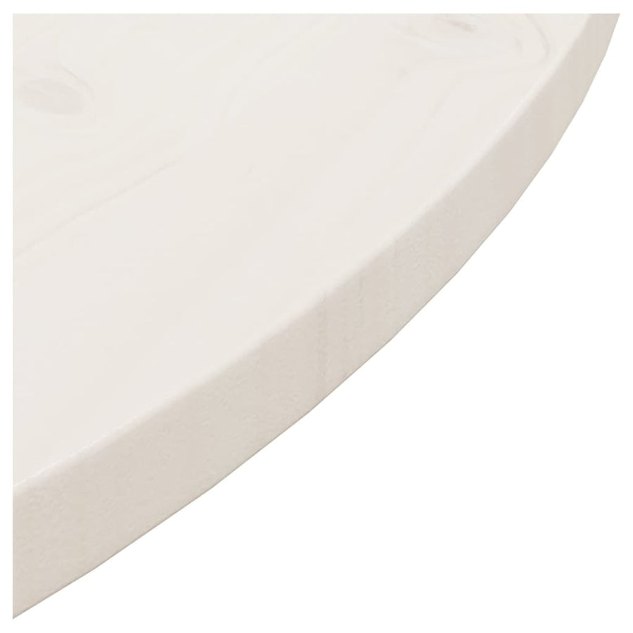 Tafelblad Ø80x2,5 cm massief grenenhout wit Ø 80 x 2.5 cm Wit