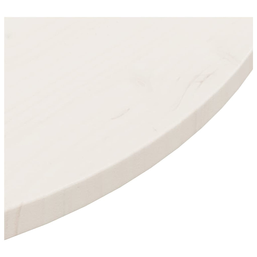 Tafelblad Ø90x2,5 cm massief grenenhout wit Ø 90 x 2.5 cm Wit