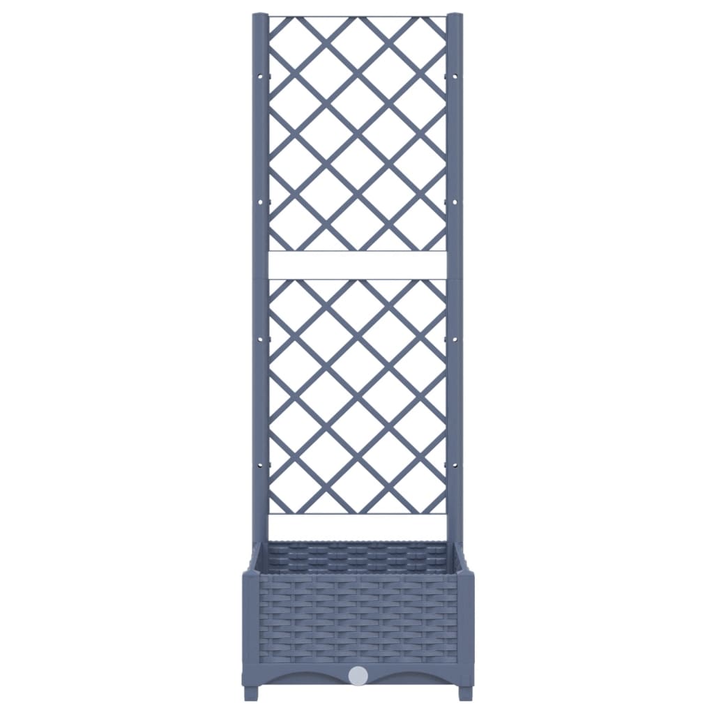 Plantenbak Met Latwerk 40X40X2,5 Cm Polypropeen 40 x 40 x 121.5 cm Donkergrijs