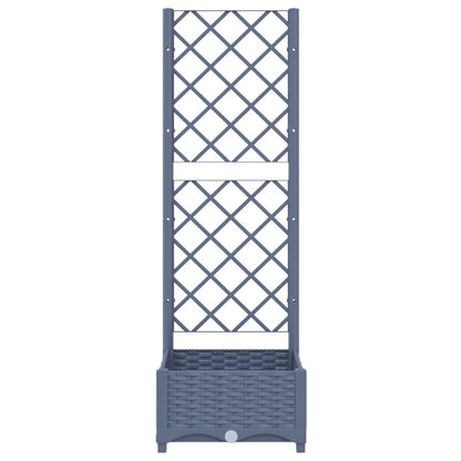 Plantenbak Met Latwerk 40X40X2,5 Cm Polypropeen 40 x 40 x 121.5 cm Donkergrijs