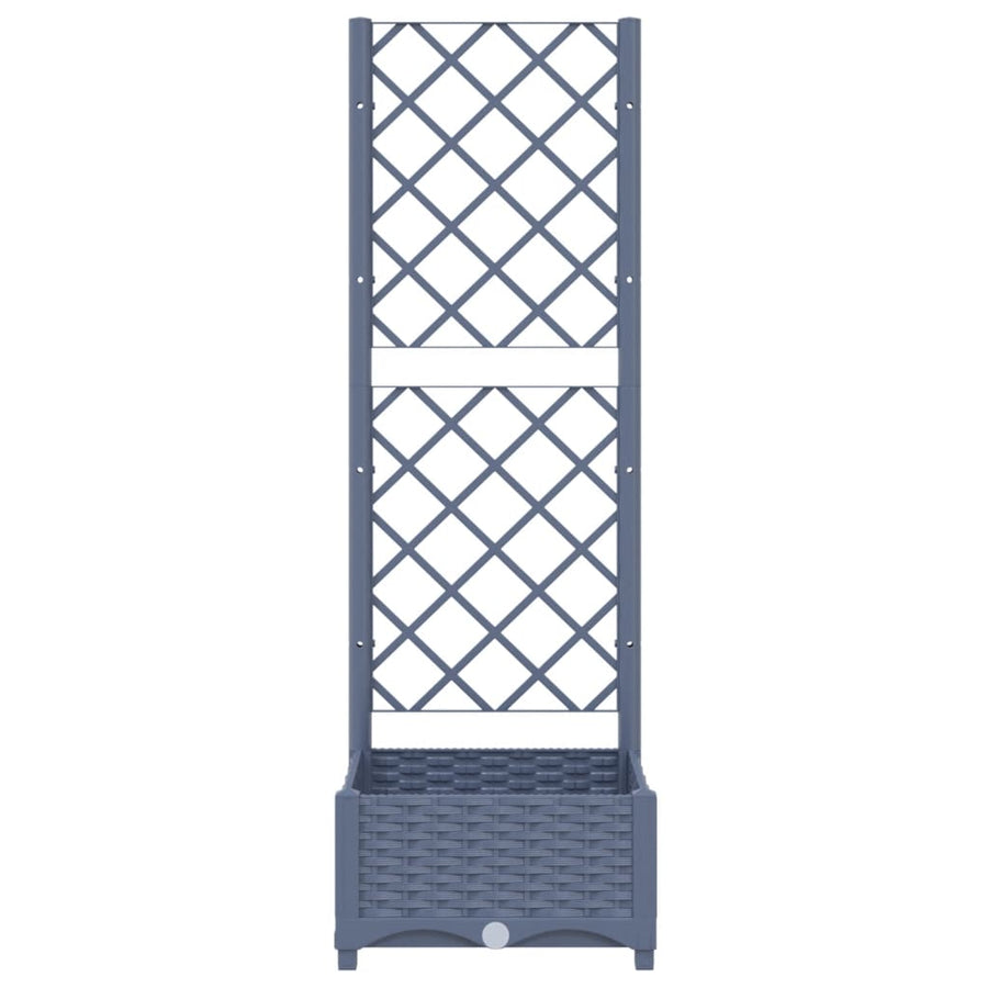 Plantenbak Met Latwerk 40X40X2,5 Cm Polypropeen 40 x 40 x 121.5 cm Donkergrijs