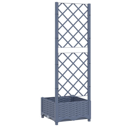 Plantenbak Met Latwerk 40X40X2,5 Cm Polypropeen 40 x 40 x 121.5 cm Donkergrijs
