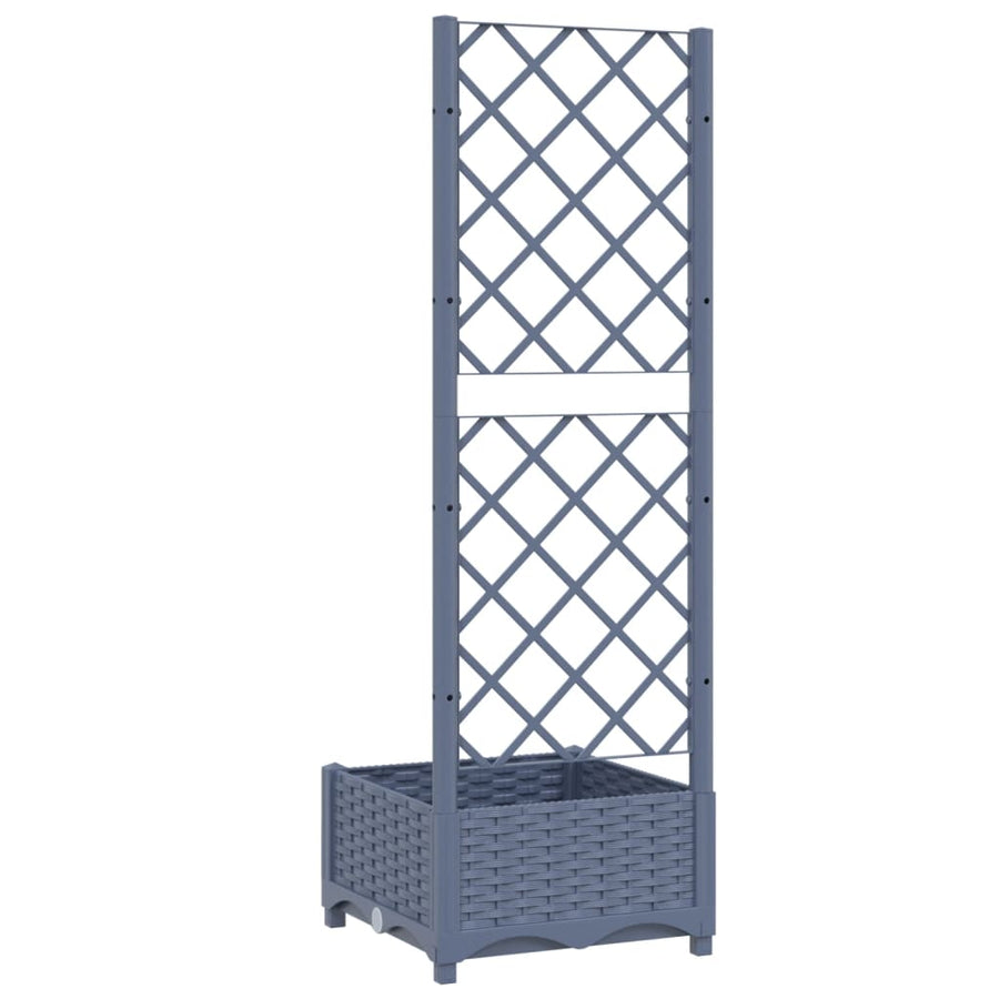 Plantenbak Met Latwerk 40X40X2,5 Cm Polypropeen 40 x 40 x 121.5 cm Donkergrijs