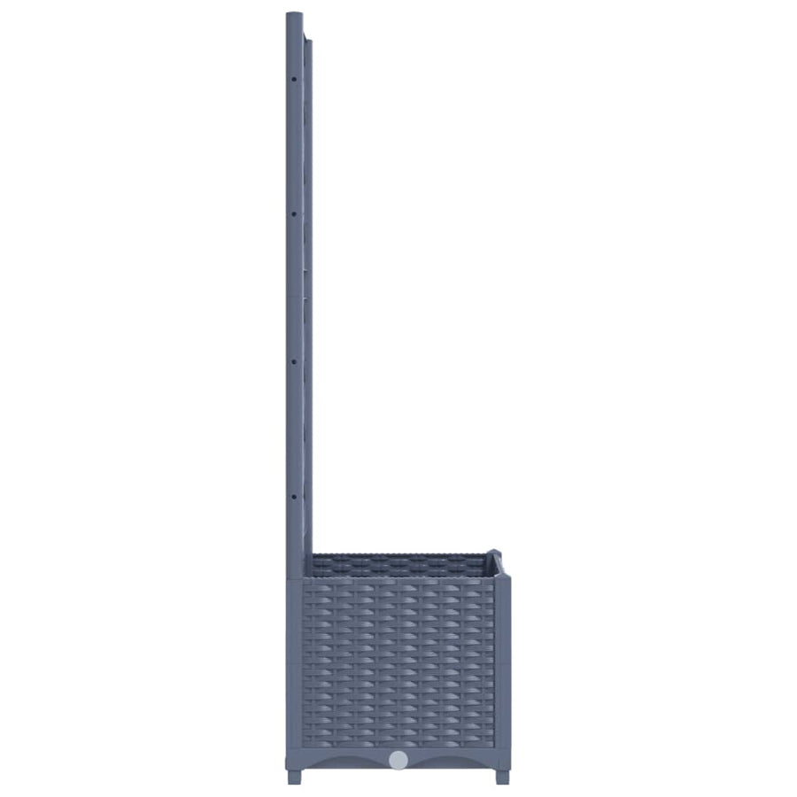 Plantenbak Met Latwerk Polypropeen 40 x 40 x 136 cm Donkergrijs