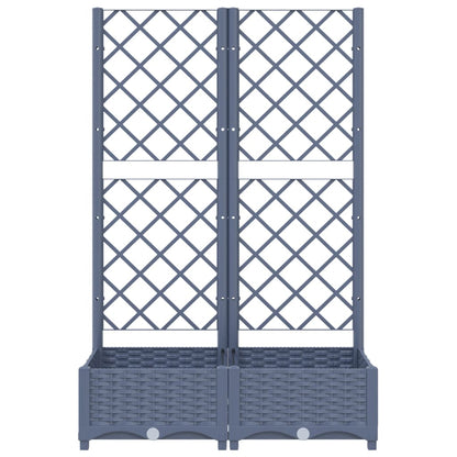 Plantenbak Met Latwerk 80X40X2,5 Cm Polypropeen 80 x 40 x 121.5 cm Donkergrijs