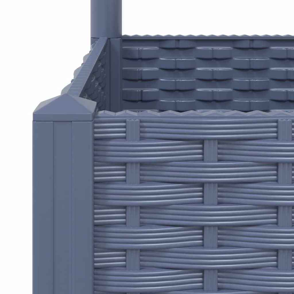 Plantenbak Met Latwerk 80X40X2,5 Cm Polypropeen 80 x 40 x 121.5 cm Donkergrijs