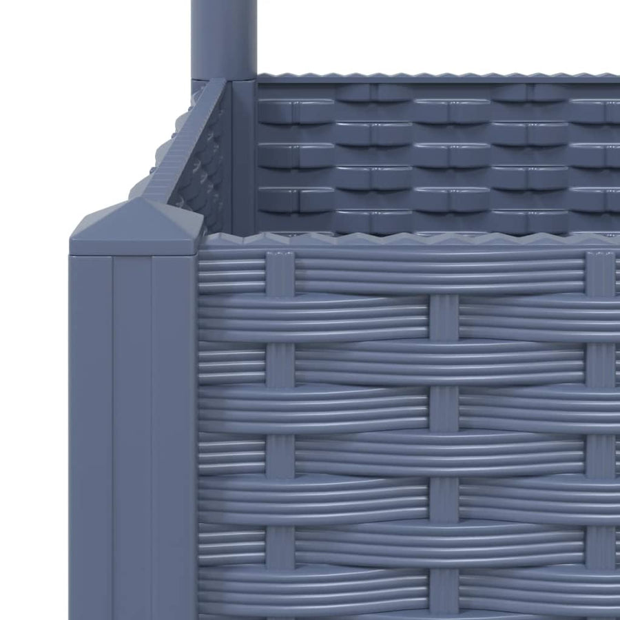 Plantenbak Met Latwerk Polypropeen 80 x 40 x 136 cm Donkergrijs