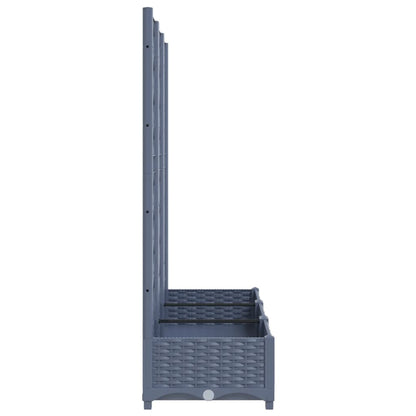 Plantenbak Met Latwerk 20X40X2,5 Cm Polypropeen 120 x 40 x 121.5 cm Donkergrijs