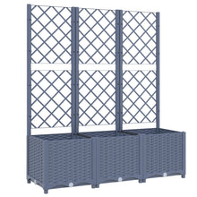 Plantenbak Met Latwerk Polypropeen 120 x 40 x 136 cm Donkergrijs
