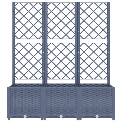 Plantenbak Met Latwerk Polypropeen 120 x 40 x 136 cm Donkergrijs