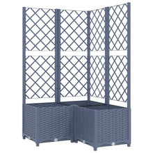 Plantenbak Met Latwerk Polypropeen 80 x 80 x 136 cm Donkergrijs