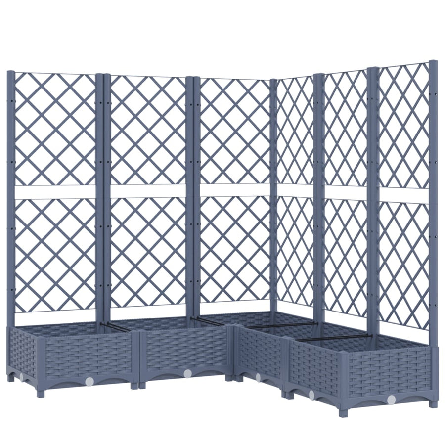 Plantenbak Met Latwerk 20X20X2,5 Cm Polypropeen 120 x 120 x 121.5 cm Donkergrijs