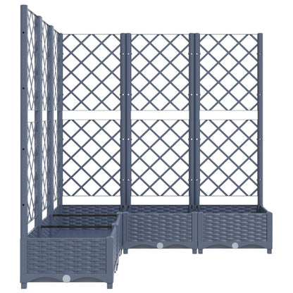Plantenbak Met Latwerk 20X20X2,5 Cm Polypropeen 120 x 120 x 121.5 cm Donkergrijs