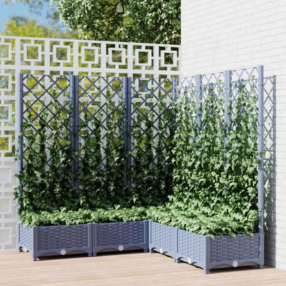 Plantenbak Met Latwerk 20X20X2,5 Cm Polypropeen 120 x 120 x 121.5 cm Donkergrijs