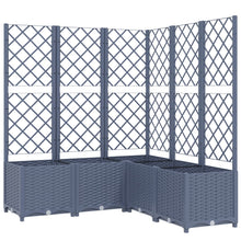 Plantenbak Met Latwerk Polypropeen 120 x 120 x 136 cm Donkergrijs