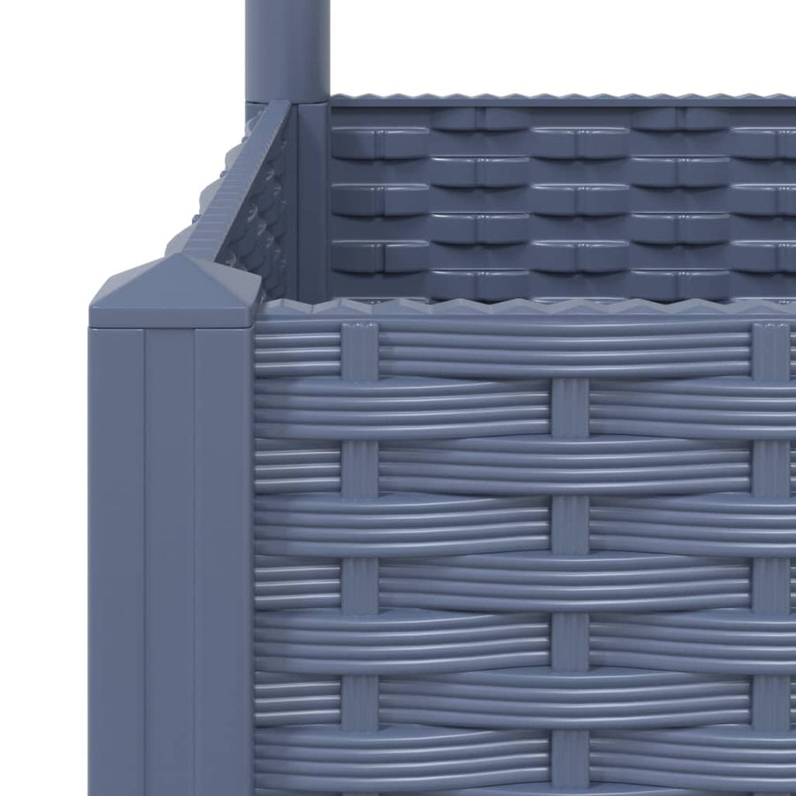 Plantenbak Met Latwerk Polypropeen 120 x 120 x 136 cm Donkergrijs