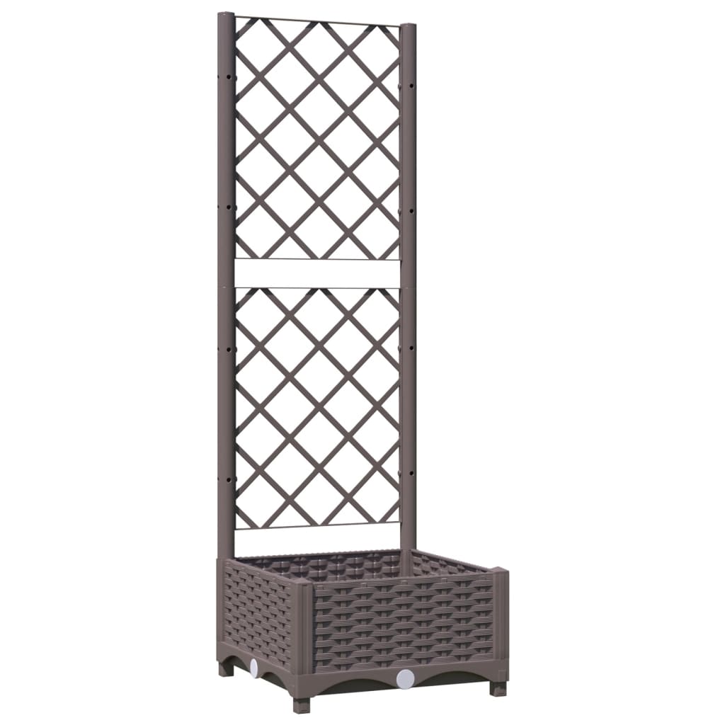 Plantenbak Met Latwerk 40X40X2,5 Cm Polypropeen 40 x 40 x 121.5 cm Bruin