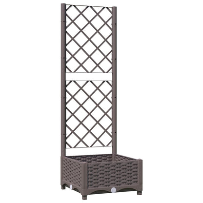 Plantenbak Met Latwerk 40X40X2,5 Cm Polypropeen 40 x 40 x 121.5 cm Bruin