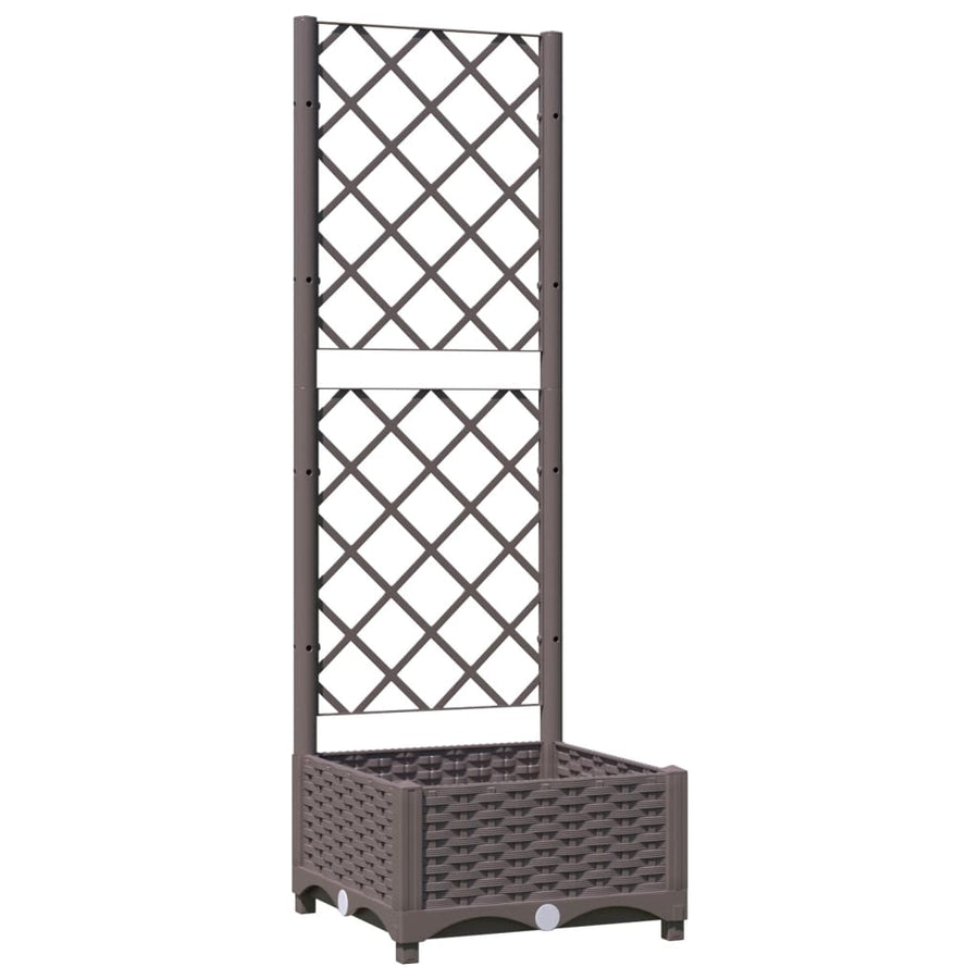 Plantenbak Met Latwerk 40X40X2,5 Cm Polypropeen 40 x 40 x 121.5 cm Bruin