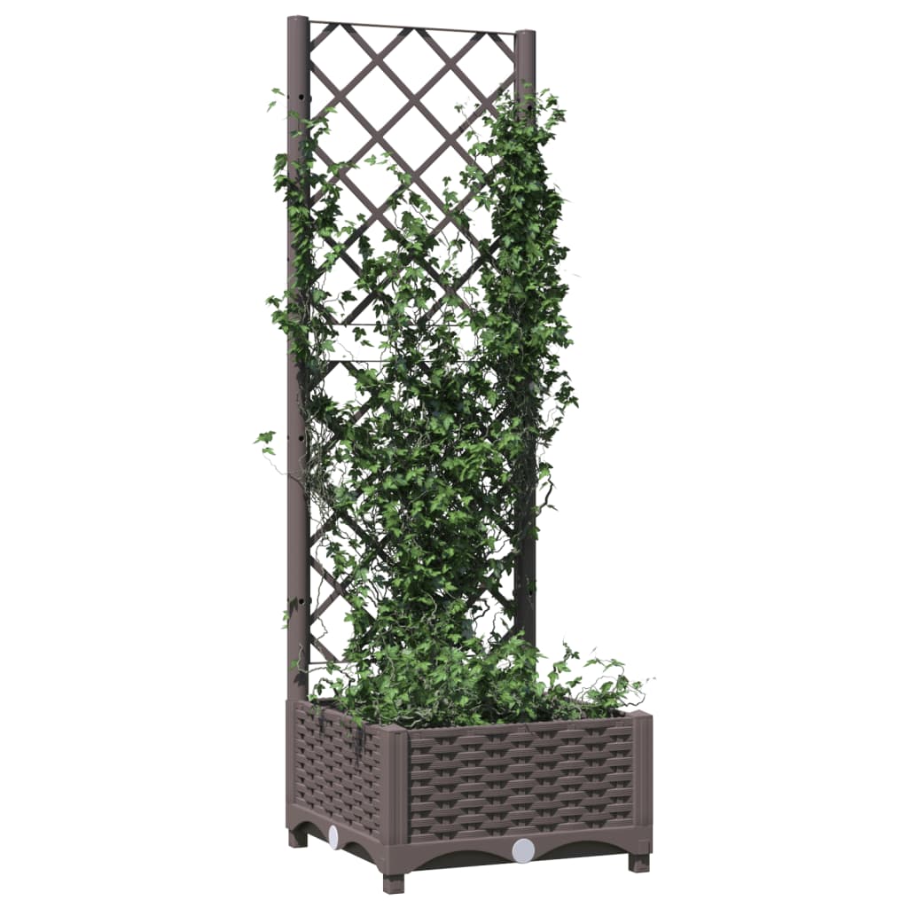 Plantenbak Met Latwerk 40X40X2,5 Cm Polypropeen 40 x 40 x 121.5 cm Bruin