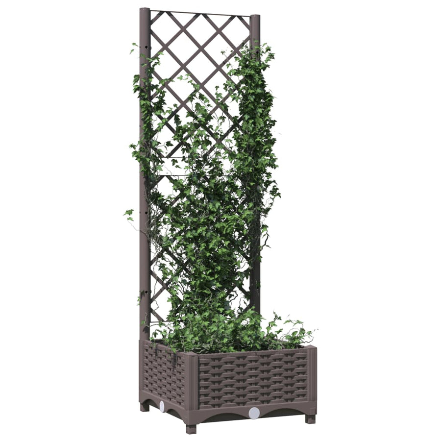 Plantenbak Met Latwerk 40X40X2,5 Cm Polypropeen 40 x 40 x 121.5 cm Bruin