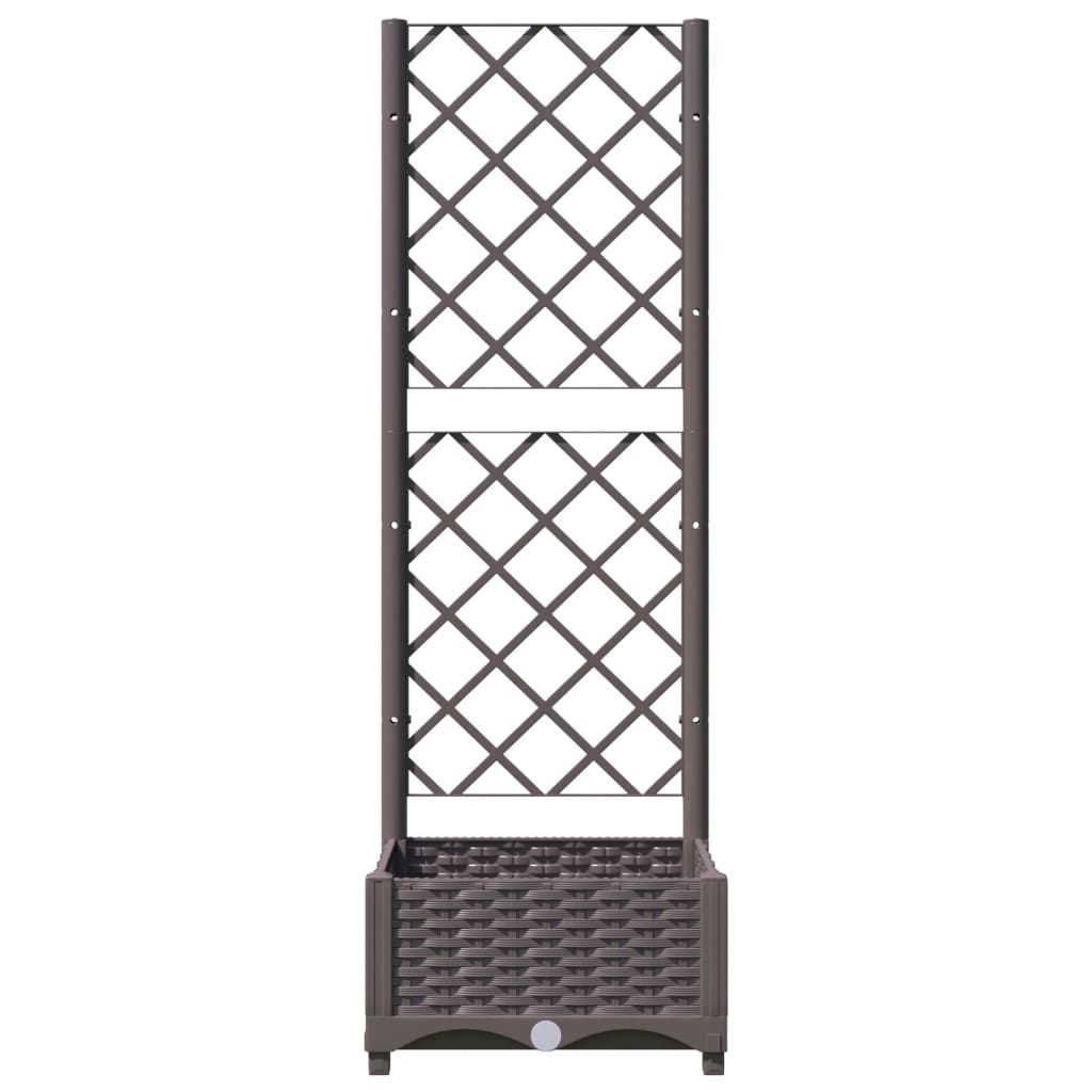 Plantenbak Met Latwerk 40X40X2,5 Cm Polypropeen 40 x 40 x 121.5 cm Bruin