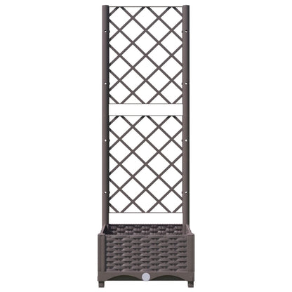 Plantenbak Met Latwerk 40X40X2,5 Cm Polypropeen 40 x 40 x 121.5 cm Bruin