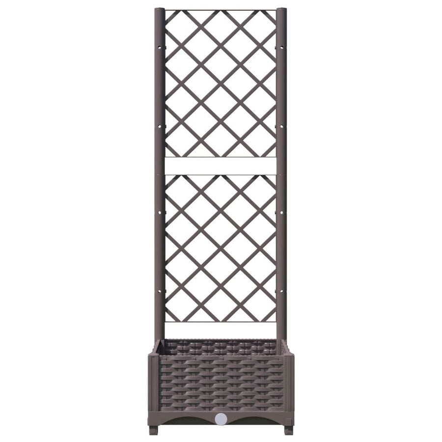 Plantenbak Met Latwerk 40X40X2,5 Cm Polypropeen 40 x 40 x 121.5 cm Bruin