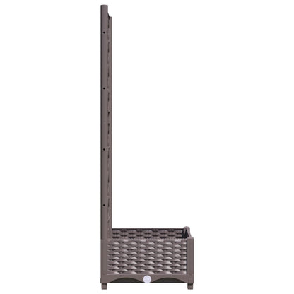 Plantenbak Met Latwerk 40X40X2,5 Cm Polypropeen 40 x 40 x 121.5 cm Bruin