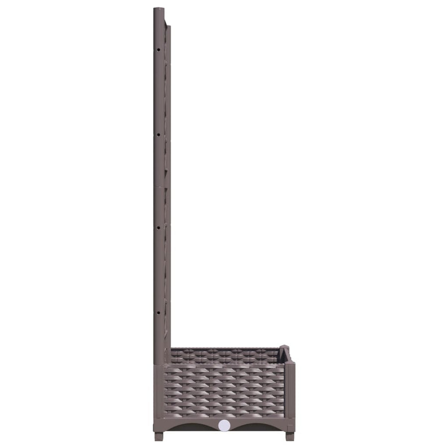 Plantenbak Met Latwerk 40X40X2,5 Cm Polypropeen 40 x 40 x 121.5 cm Bruin