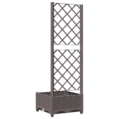 Plantenbak Met Latwerk 40X40X2,5 Cm Polypropeen 40 x 40 x 121.5 cm Bruin