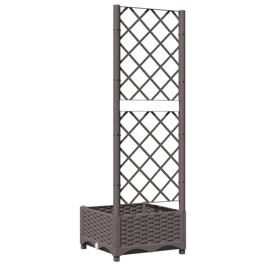 Plantenbak Met Latwerk 40X40X2,5 Cm Polypropeen 40 x 40 x 121.5 cm Bruin