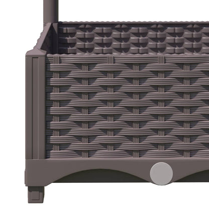 Plantenbak Met Latwerk 40X40X2,5 Cm Polypropeen 40 x 40 x 121.5 cm Bruin