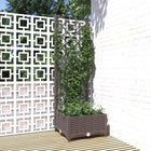 Plantenbak met latwerk 40x40x121,5 cm bruin