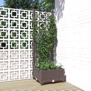 Plantenbak met latwerk 40x40x121,5 cm bruin