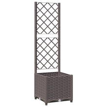Plantenbak Met Latwerk Polypropeen 40 x 40 x 136 cm Bruin