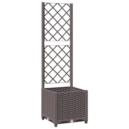 Plantenbak Met Latwerk Polypropeen 40 x 40 x 136 cm Bruin