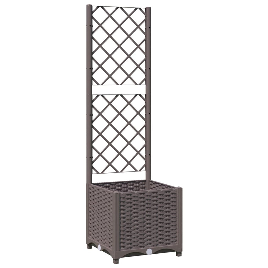 Plantenbak Met Latwerk Polypropeen 40 x 40 x 136 cm Bruin