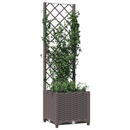 Plantenbak Met Latwerk Polypropeen 40 x 40 x 136 cm Bruin